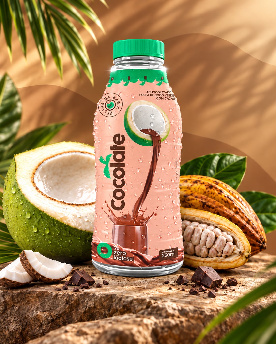 Cocolate — achocolatado de polpa de coco verde com cacau